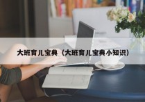 大班育儿宝典（大班育儿宝典小知识）